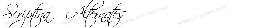 Scriptina - Alternates字体转换